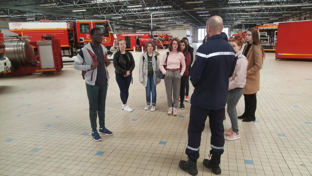 Visite du  centre de secours de Brest : Lycéens de la sécurité civile