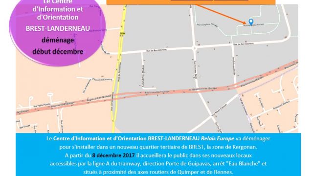 Le CIO BREST LANDERNEAU change d'adresse !
