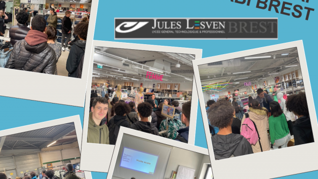 Nos 3 classes de secondes CAP Equipier Polyvalent de Commerce accueillies à Kiabi Brest