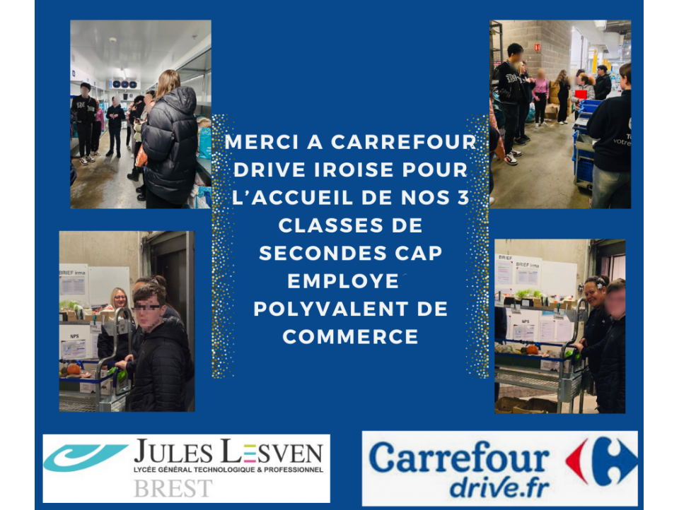 Immersion professionnelle chez Carrefour Drive Iroise 