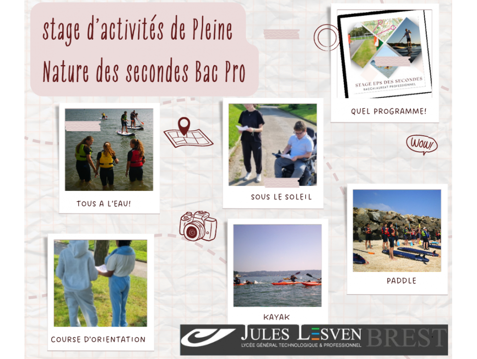 Stage en pleine nature pour nos secondes pros!