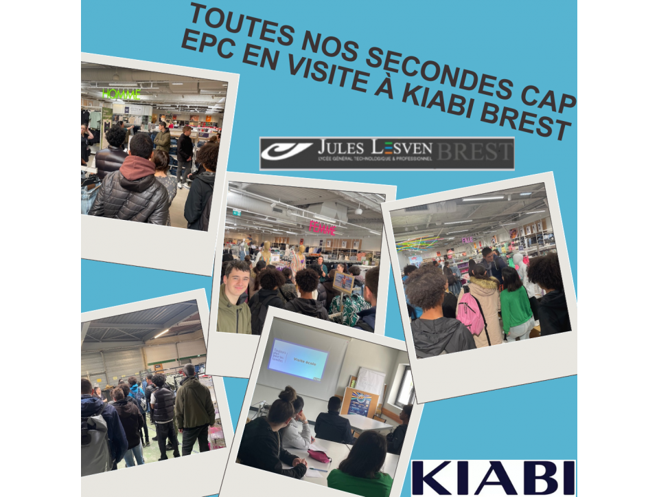 Nos 3 classes de secondes CAP Equipier Polyvalent de Commerce accueillies à Kiabi Brest